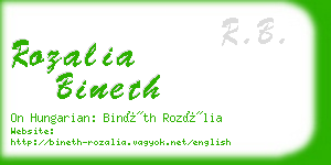 rozalia bineth business card